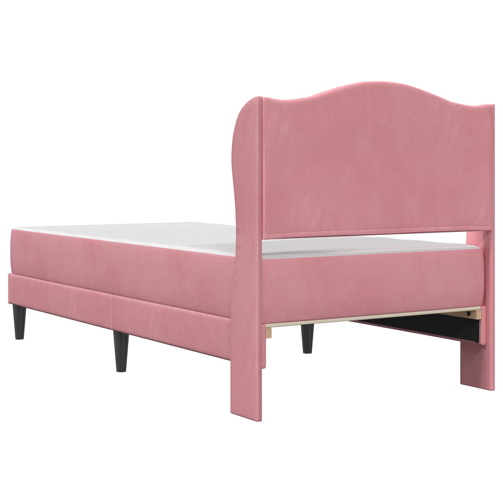 Struttura del letto con testiera Rosa 90 x 200 cm Velluto | homemem39