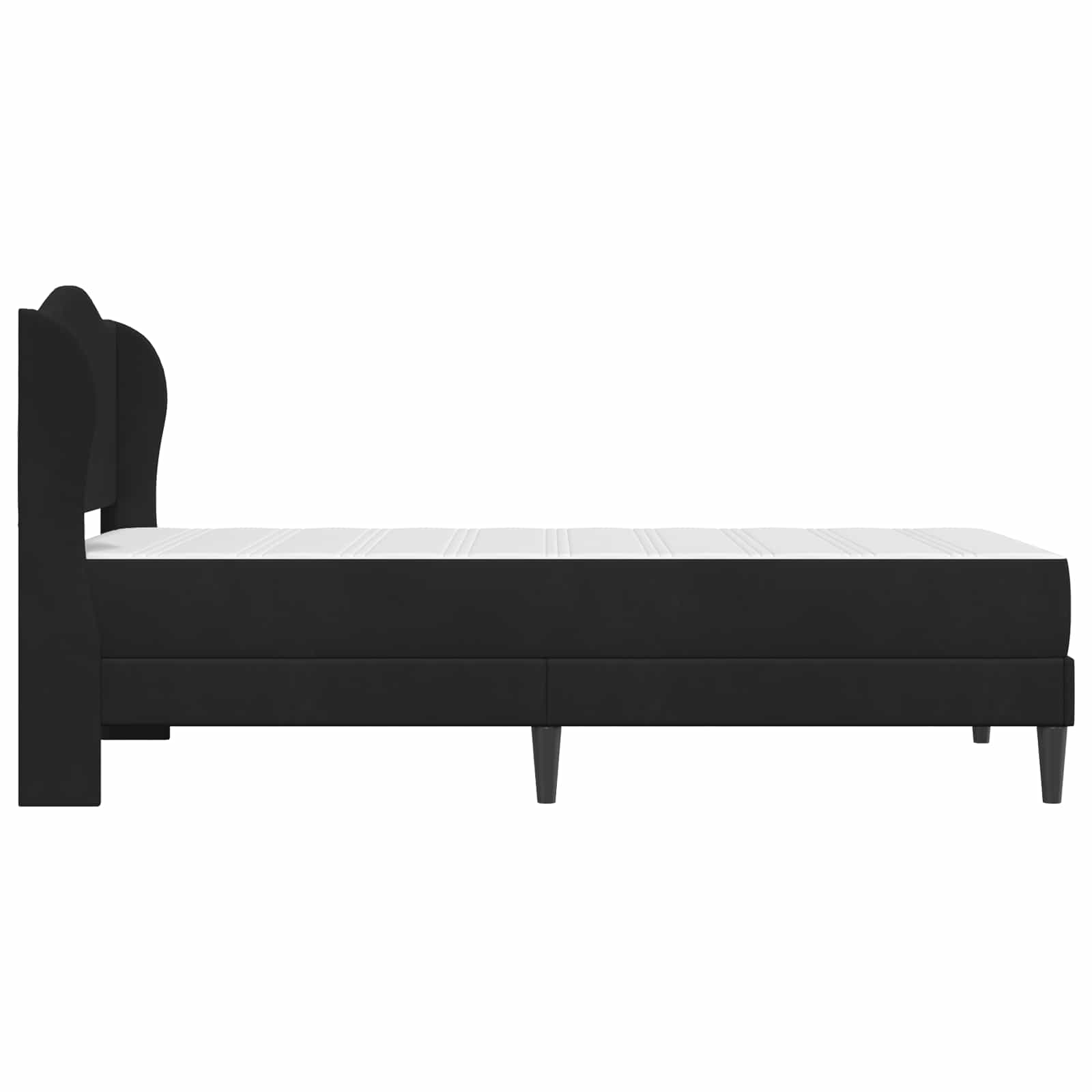 Struttura del letto con testiera Nero 90 x 200 cm Velluto | homemem39