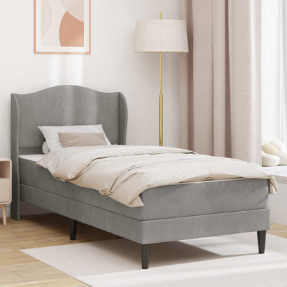 Struttura del letto Grigio Chiaro 100 x 200 cm Velluto | homemem39