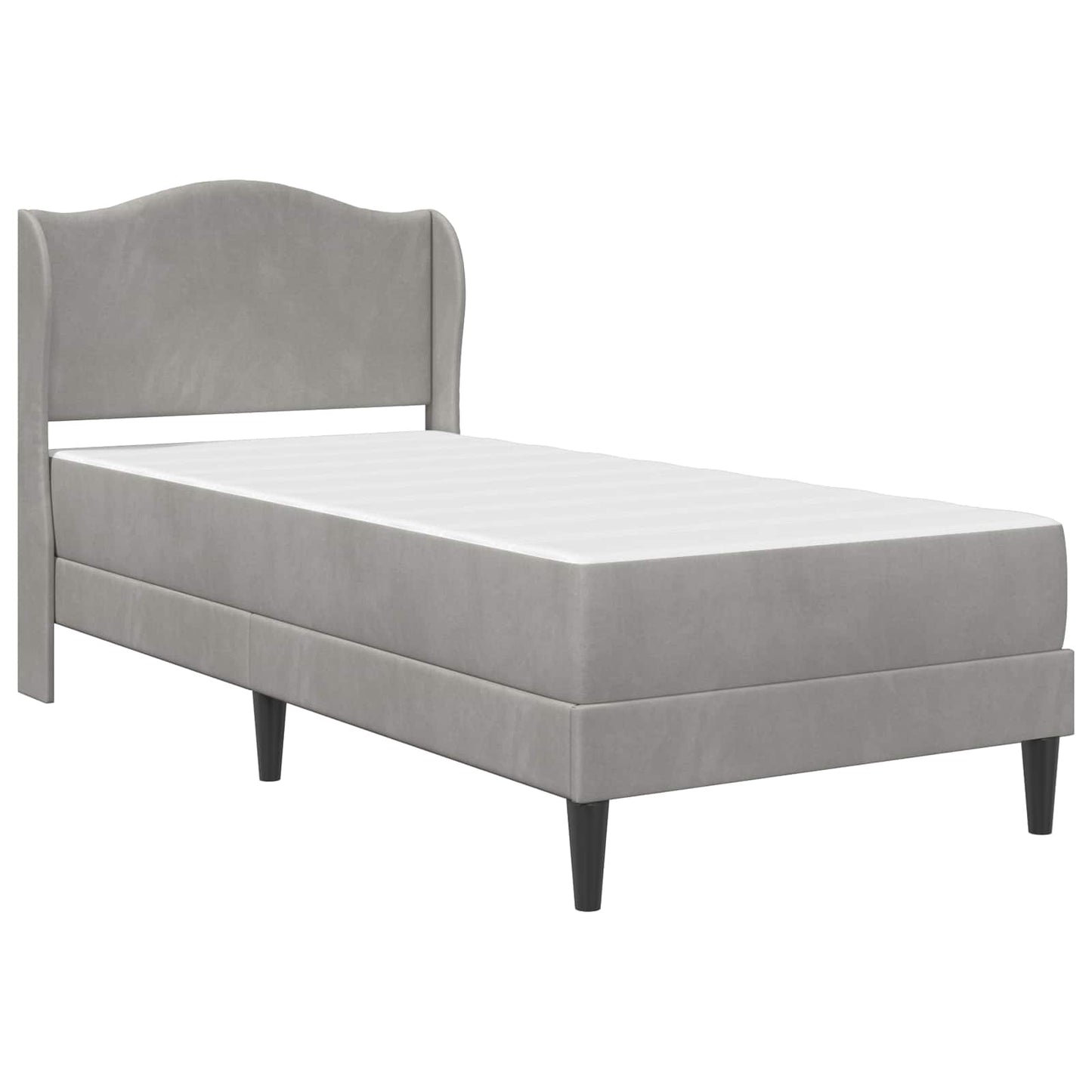 Struttura del letto Grigio Chiaro 100 x 200 cm Velluto | homemem39
