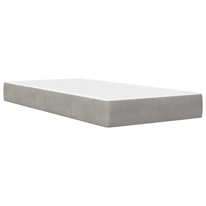 Struttura del letto Grigio Chiaro 100 x 200 cm Velluto | homemem39