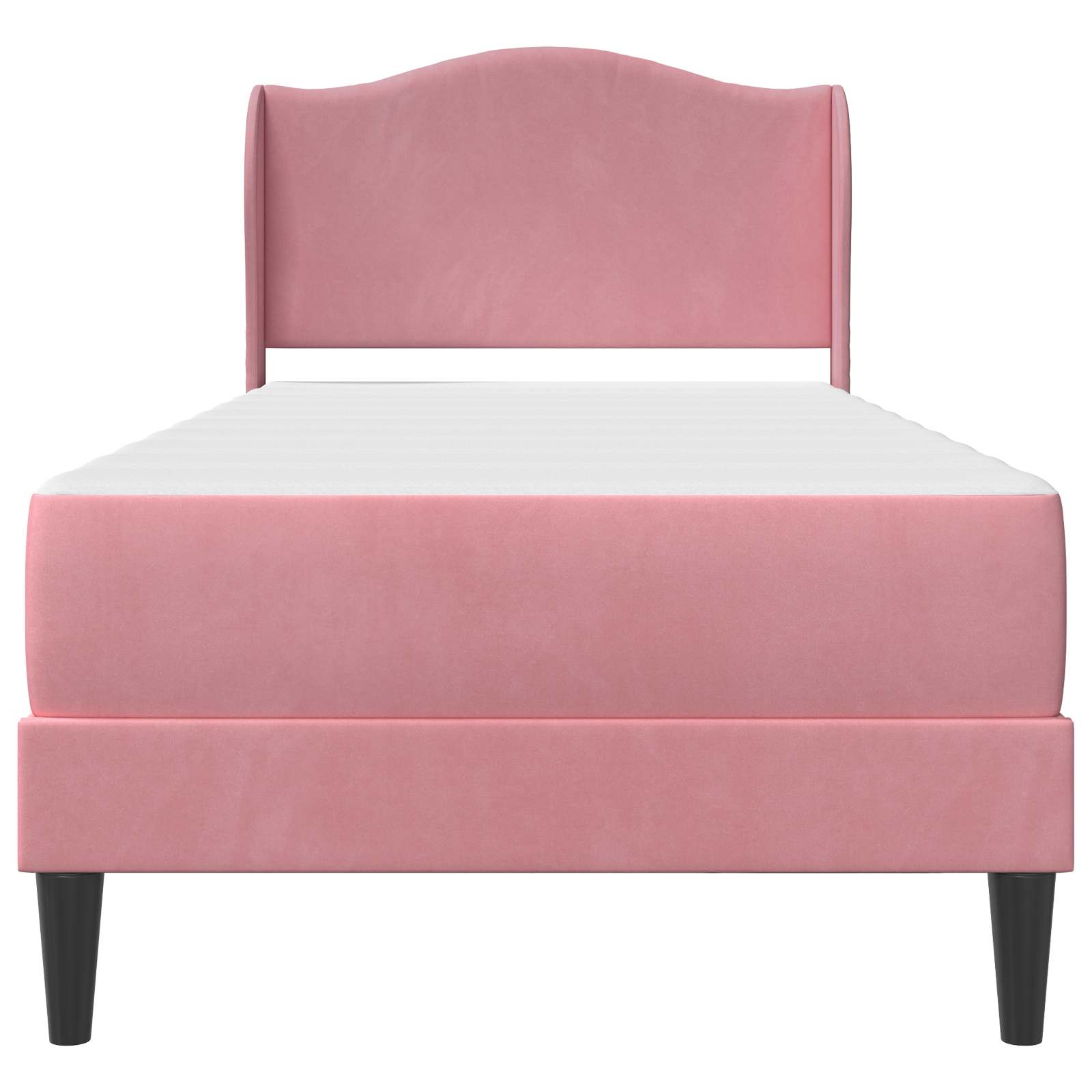 Struttura del letto con testiera Rosa 100 x 200 cm Velluto | homemem39