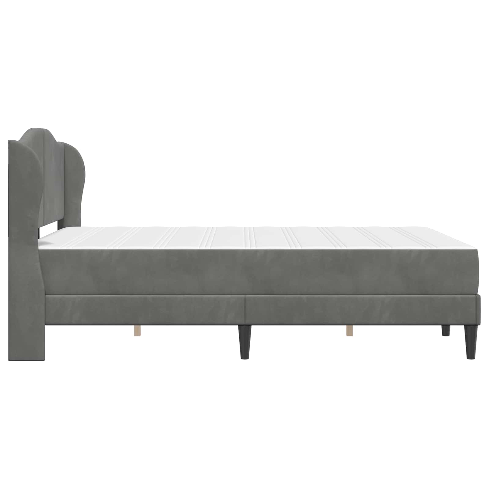 Struttura del letto Grigio Scuro 120 x 190 cm Velluto | homemem39