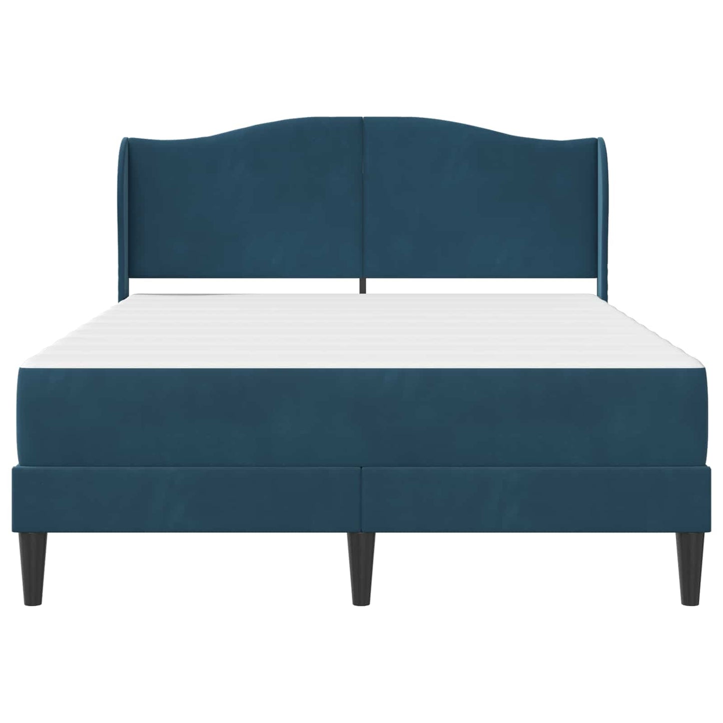 Struttura del letto con testiera 2 pcs Blu 120 x 190 cm Velluto | homemem39