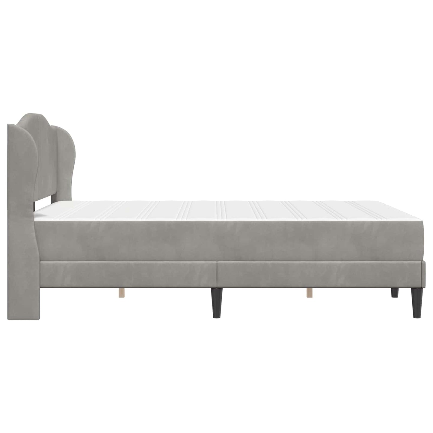 Struttura del letto Grigio Chiaro 120 x 200 cm Velluto | homemem39