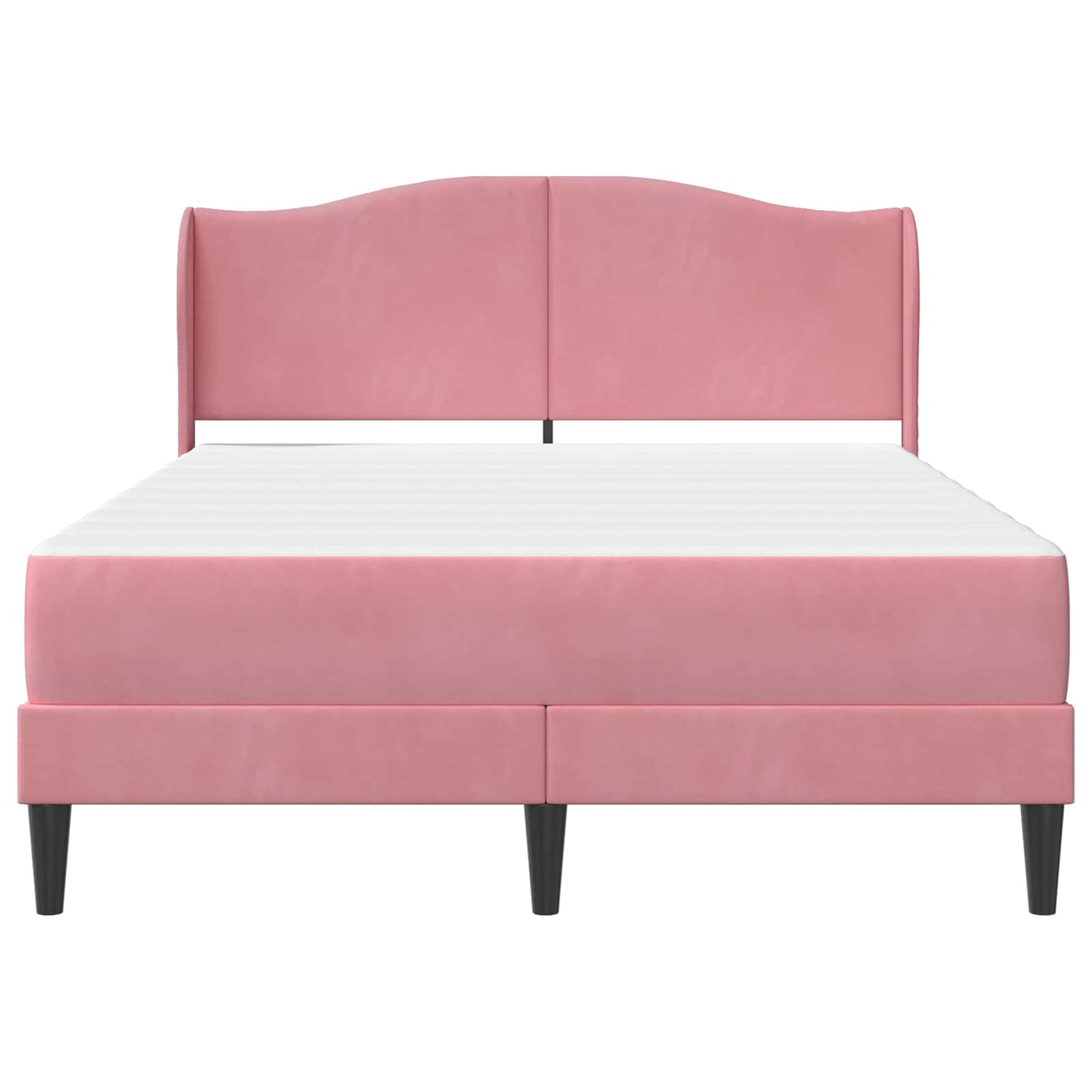Struttura del letto con testiera Rosa 120 x 200 cm Velluto | homemem39