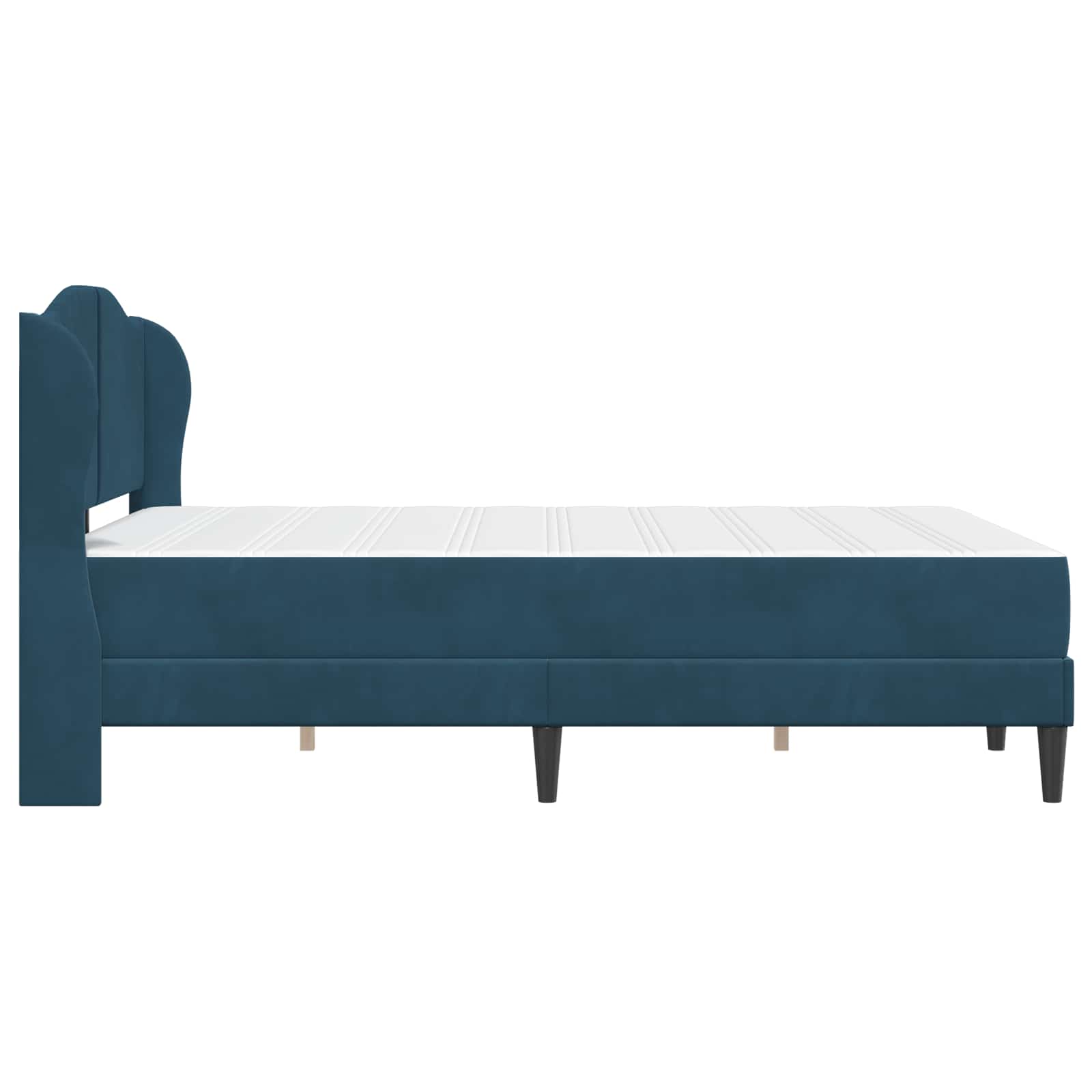 Struttura del letto con testiera Blu 120 x 200 cm Velluto | homemem39