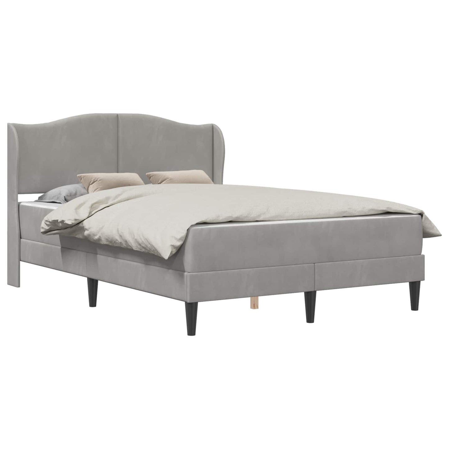 Struttura del letto Grigio Chiaro 140 x 190 cm Velluto | homemem39