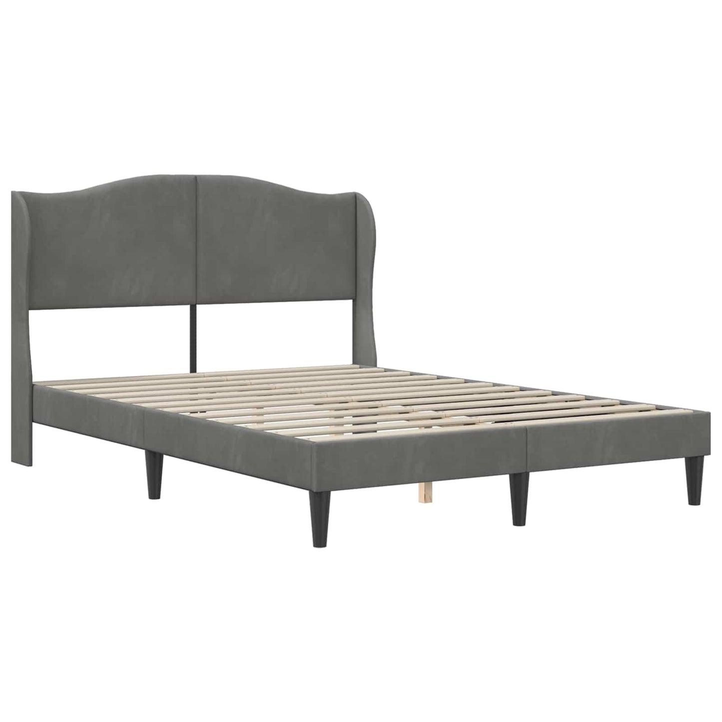 Struttura del letto Grigio Scuro 140 x 190 cm Velluto | homemem39