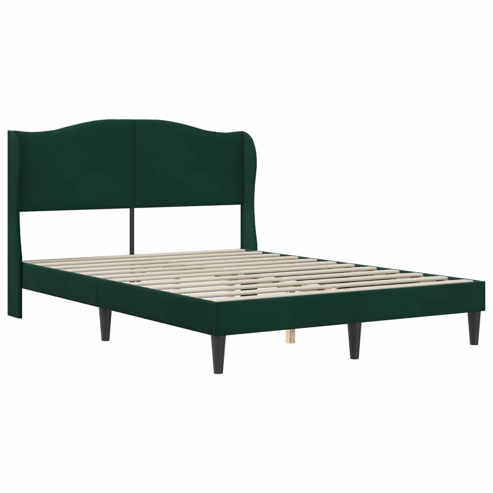 Struttura del letto Verde Scuro 140 x 190 cm Velluto | homemem39