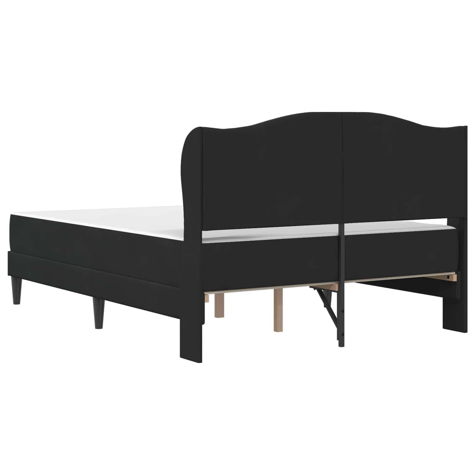 Struttura del letto con testiera Nero 140 x 190 cm Velluto | homemem39