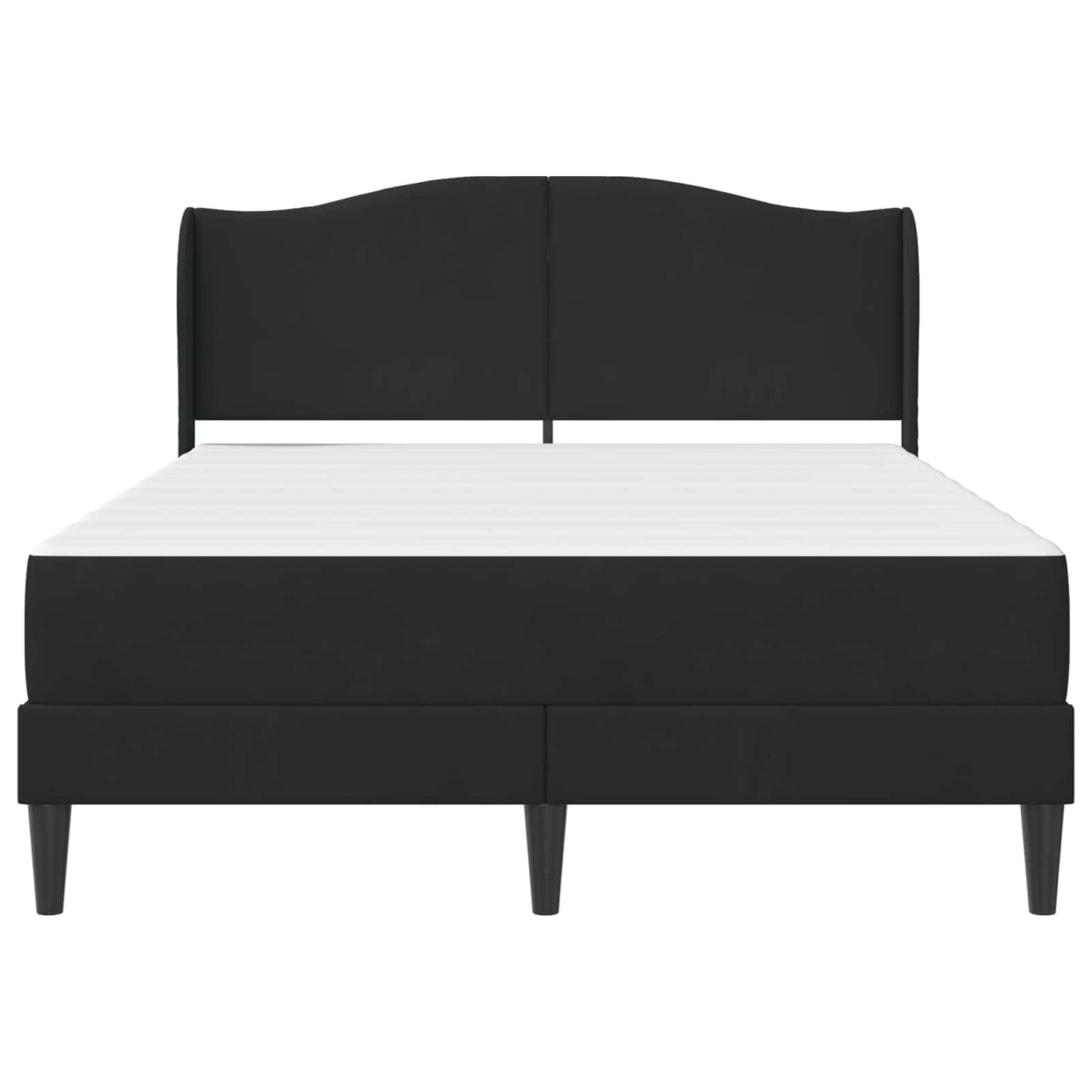Struttura del letto con testiera Nero 140 x 190 cm Velluto | homemem39