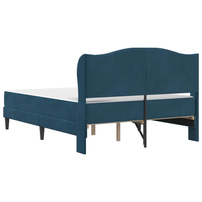 Struttura del letto con testiera Blu 140 x 190 cm Velluto | homemem39