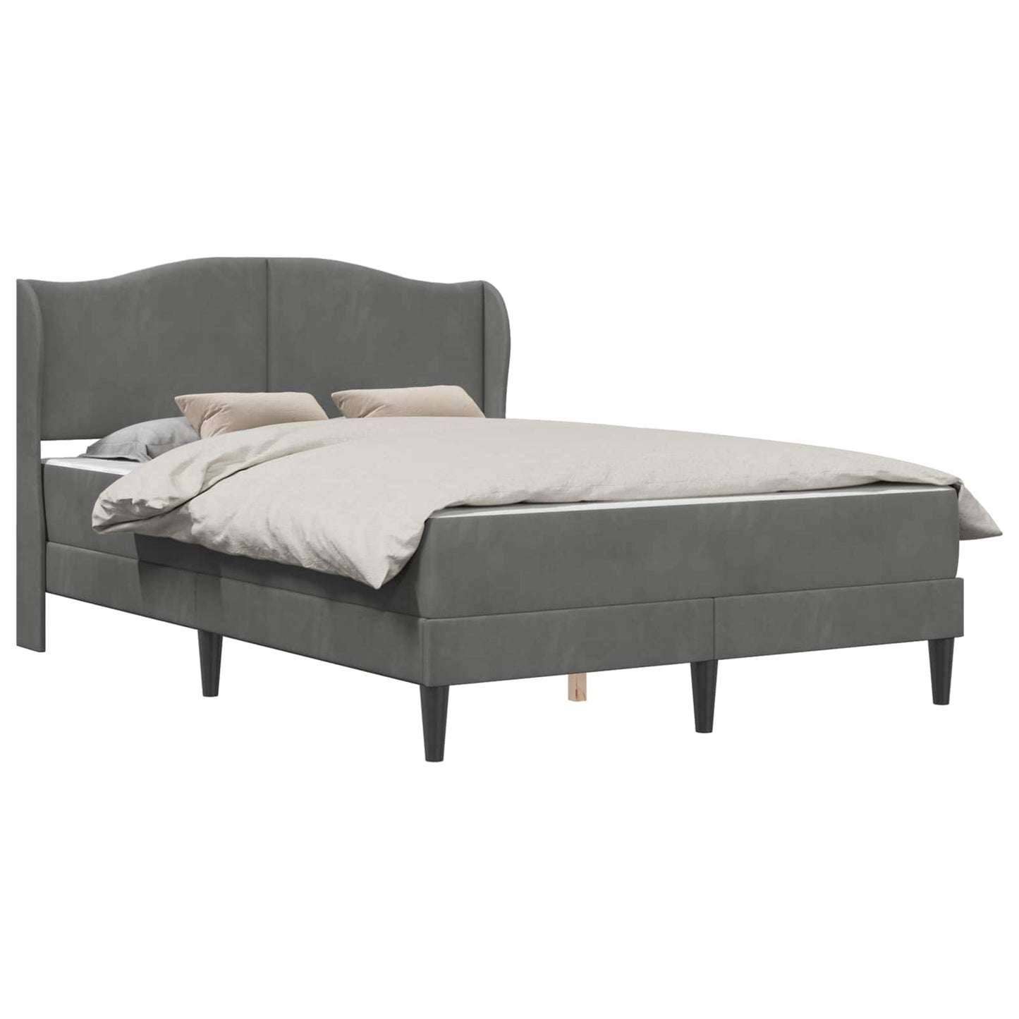 Struttura del letto Grigio Scuro 140 x 200 cm Velluto | homemem39