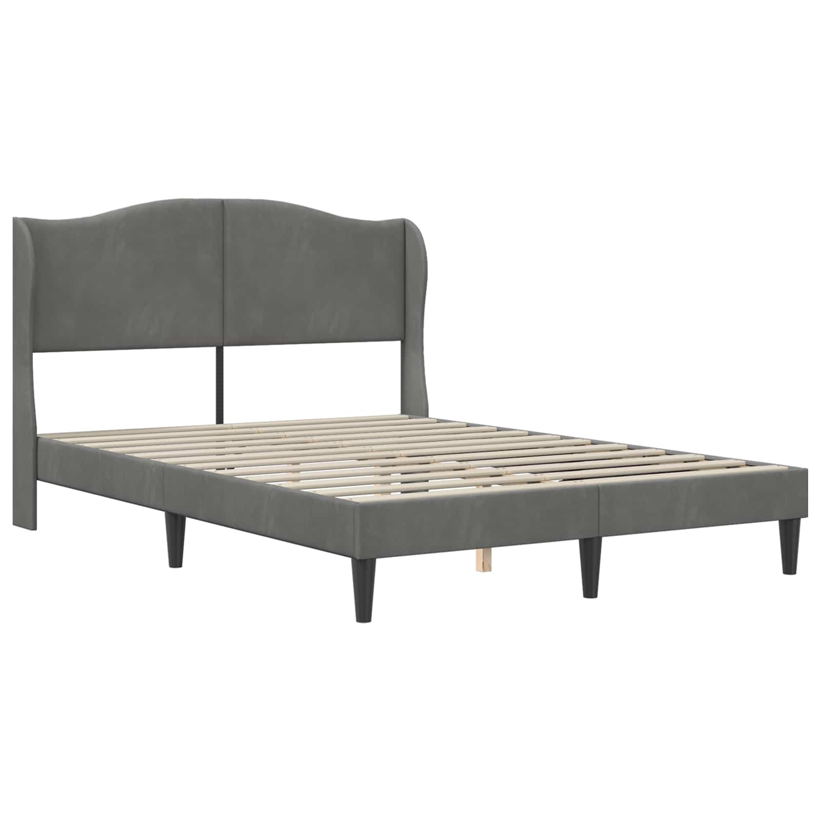 Struttura del letto Grigio Scuro 140 x 200 cm Velluto | homemem39