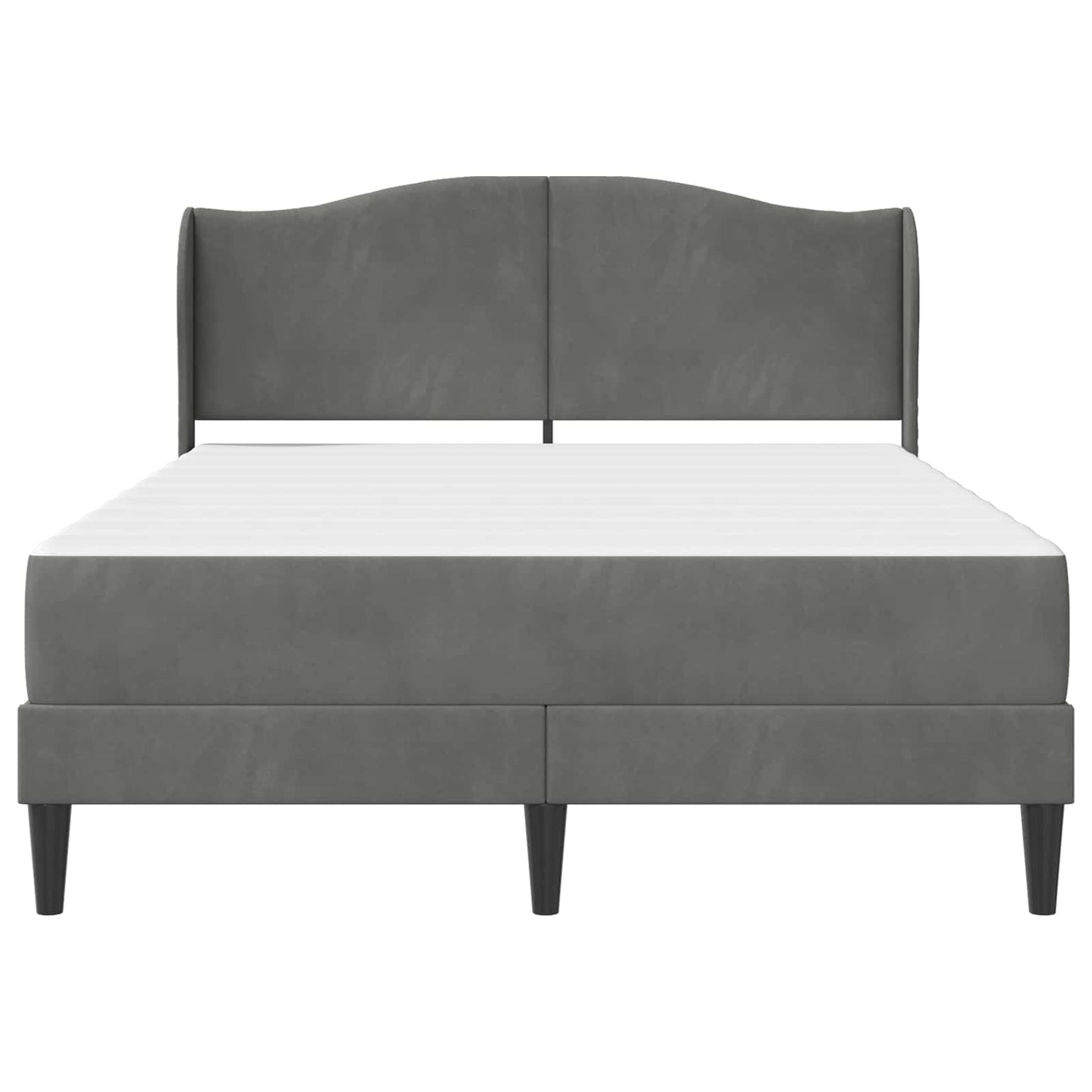 Struttura del letto Grigio Scuro 140 x 200 cm Velluto | homemem39