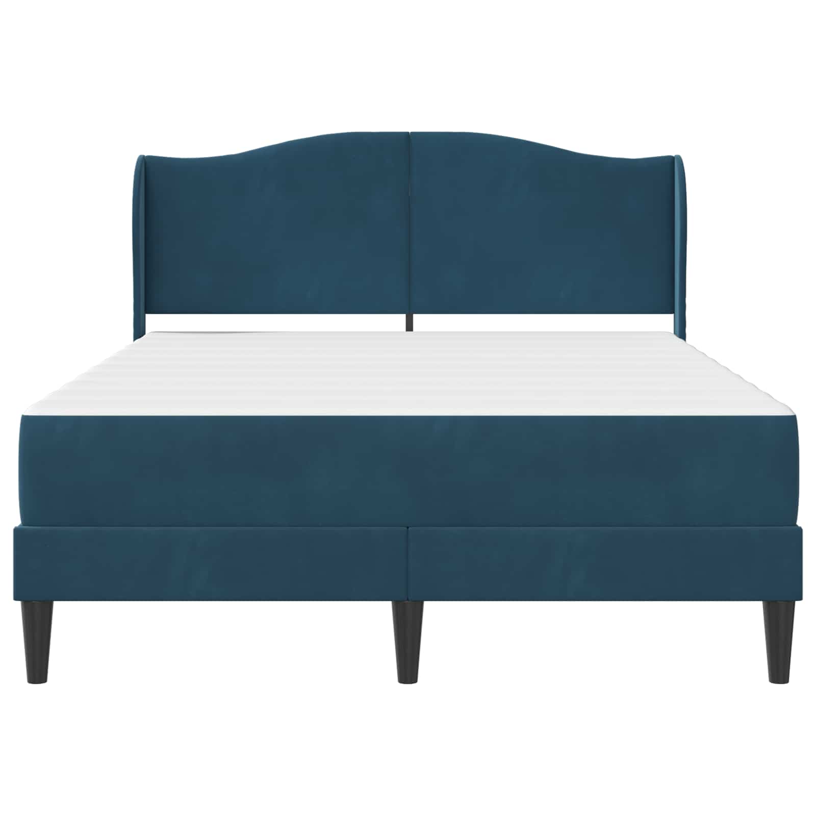 Struttura del letto con testiera Blu 140 x 200 cm Velluto | homemem39