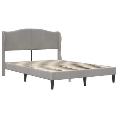 Struttura del letto Grigio Chiaro 160 x 200 cm Velluto | homemem39