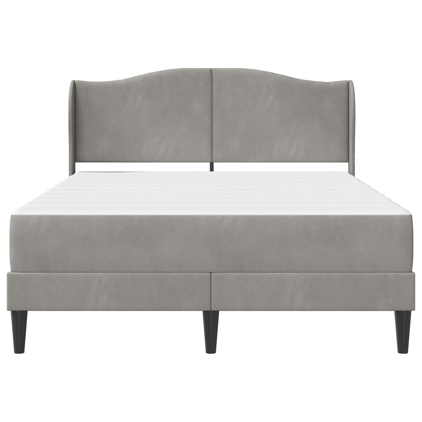 Struttura del letto Grigio Chiaro 160 x 200 cm Velluto | homemem39