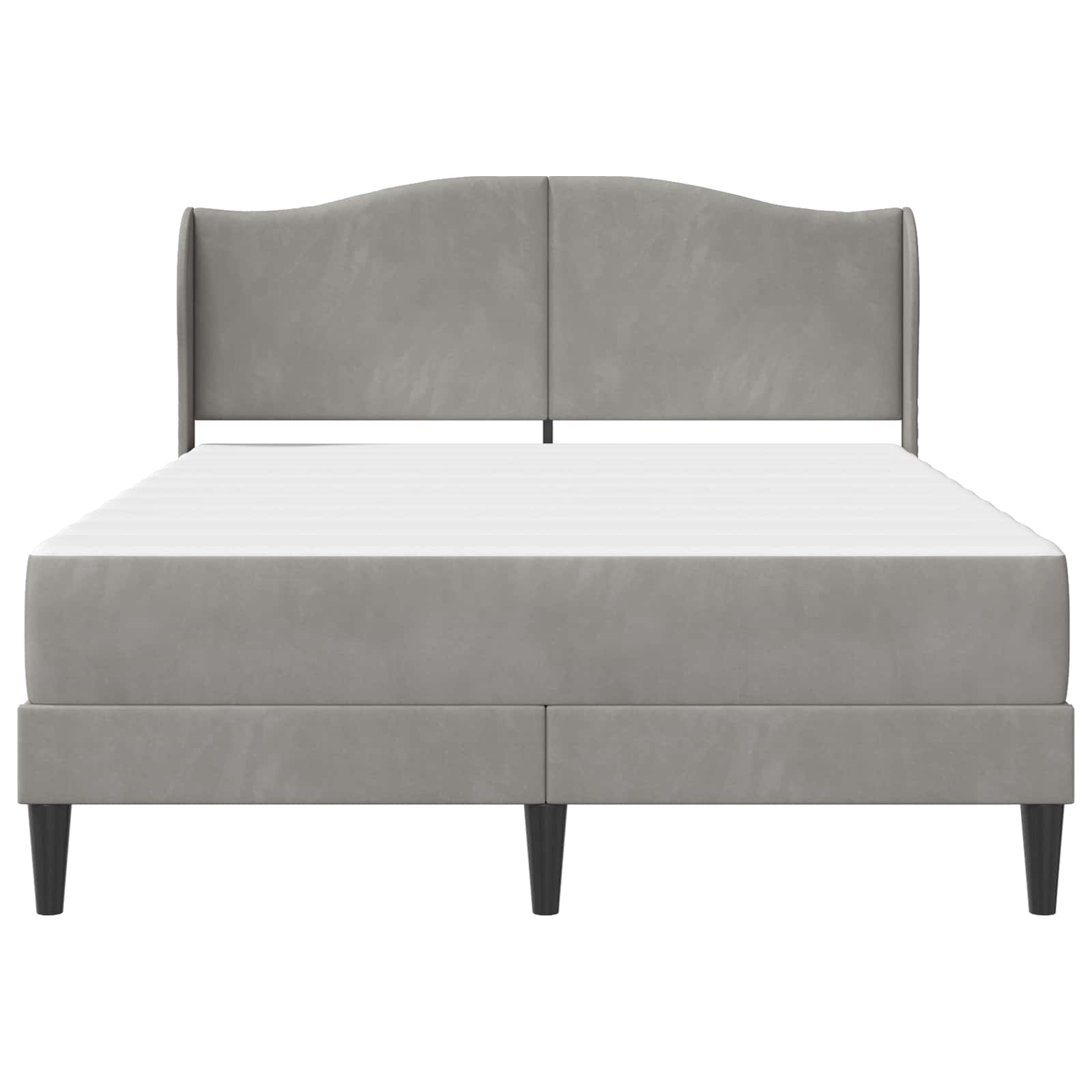 Struttura del letto Grigio Chiaro 160 x 200 cm Velluto | homemem39