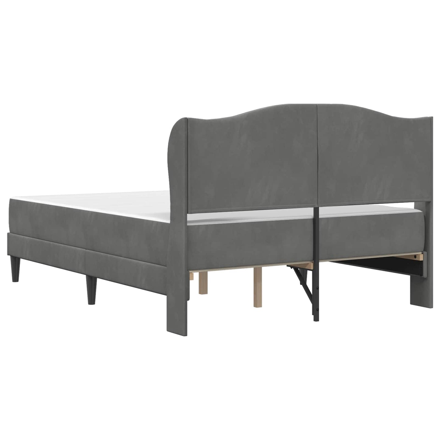 Struttura del letto Grigio Scuro 160 x 200 cm Velluto | homemem39