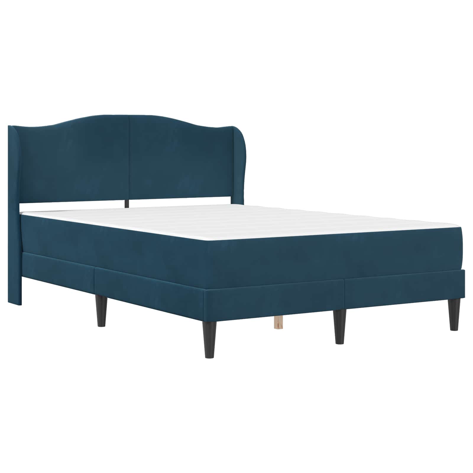 Struttura del letto con testiera Blu 160 x 200 cm Velluto | homemem39