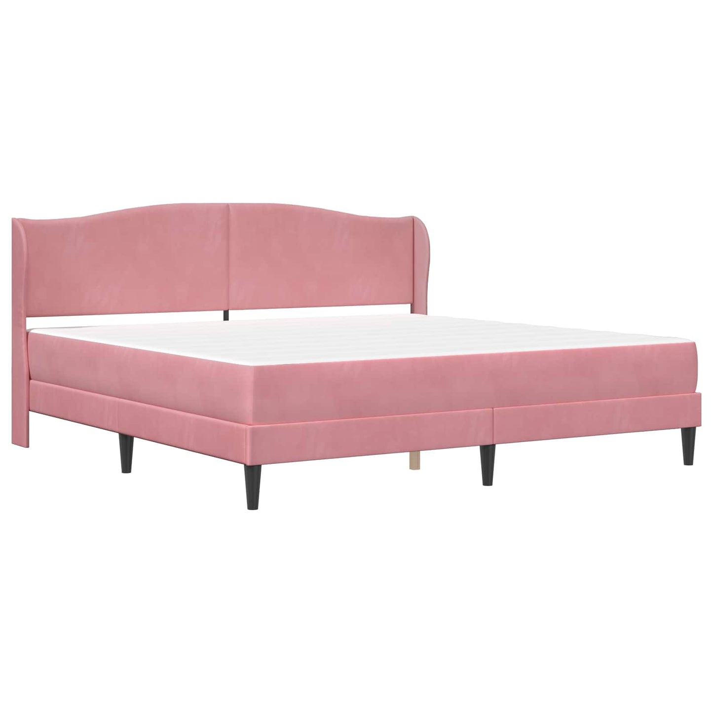 Struttura del letto con testiera Rosa 180 x 200 cm Velluto | homemem39