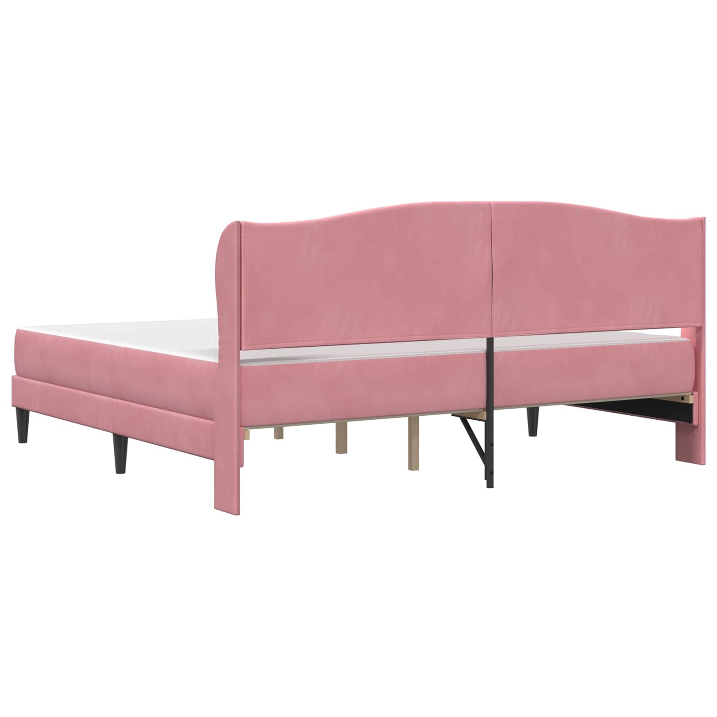 Struttura del letto con testiera Rosa 180 x 200 cm Velluto | homemem39