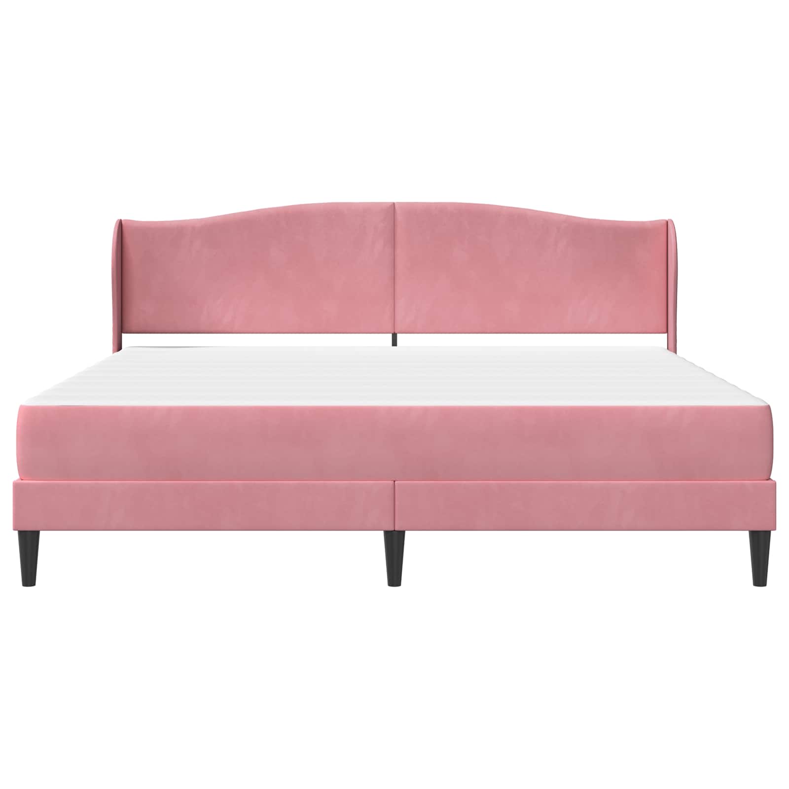 Struttura del letto con testiera Rosa 180 x 200 cm Velluto | homemem39