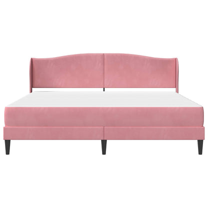 Struttura del letto con testiera Rosa 180 x 200 cm Velluto | homemem39