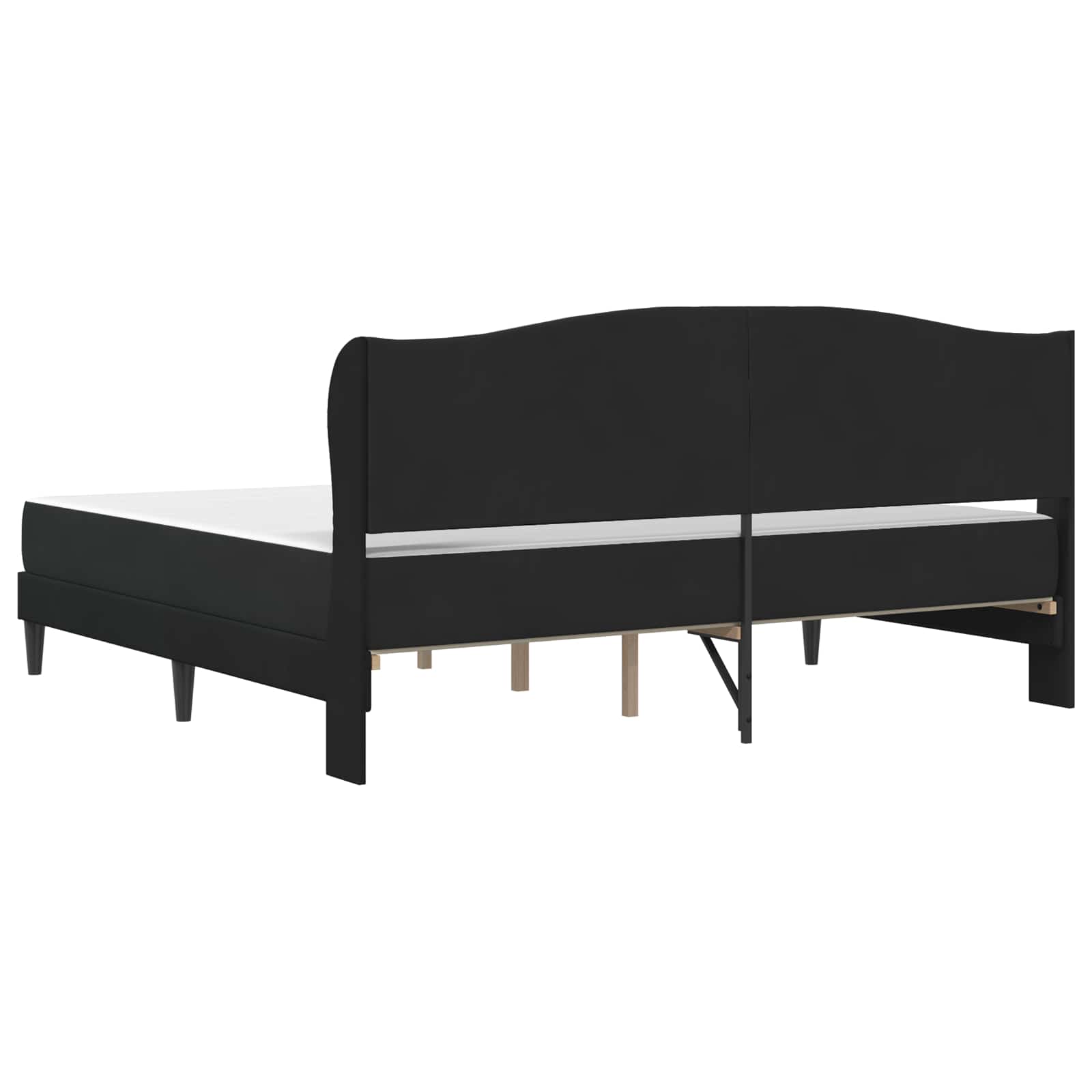 Struttura del letto con testiera Nero 180 x 200 cm Velluto | homemem39