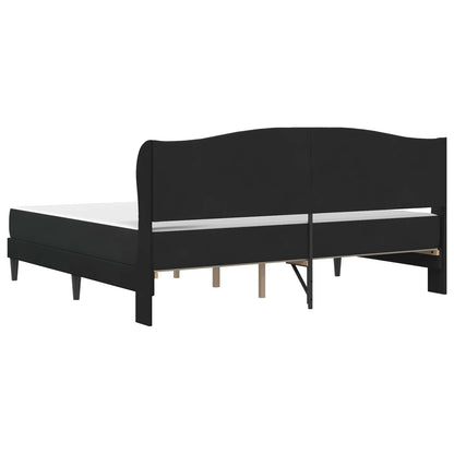 Struttura del letto con testiera Nero 180 x 200 cm Velluto | homemem39