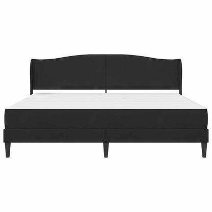 Struttura del letto con testiera Nero 180 x 200 cm Velluto | homemem39