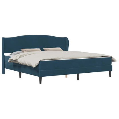 Struttura del letto con testiera Blu 180 x 200 cm Velluto | homemem39