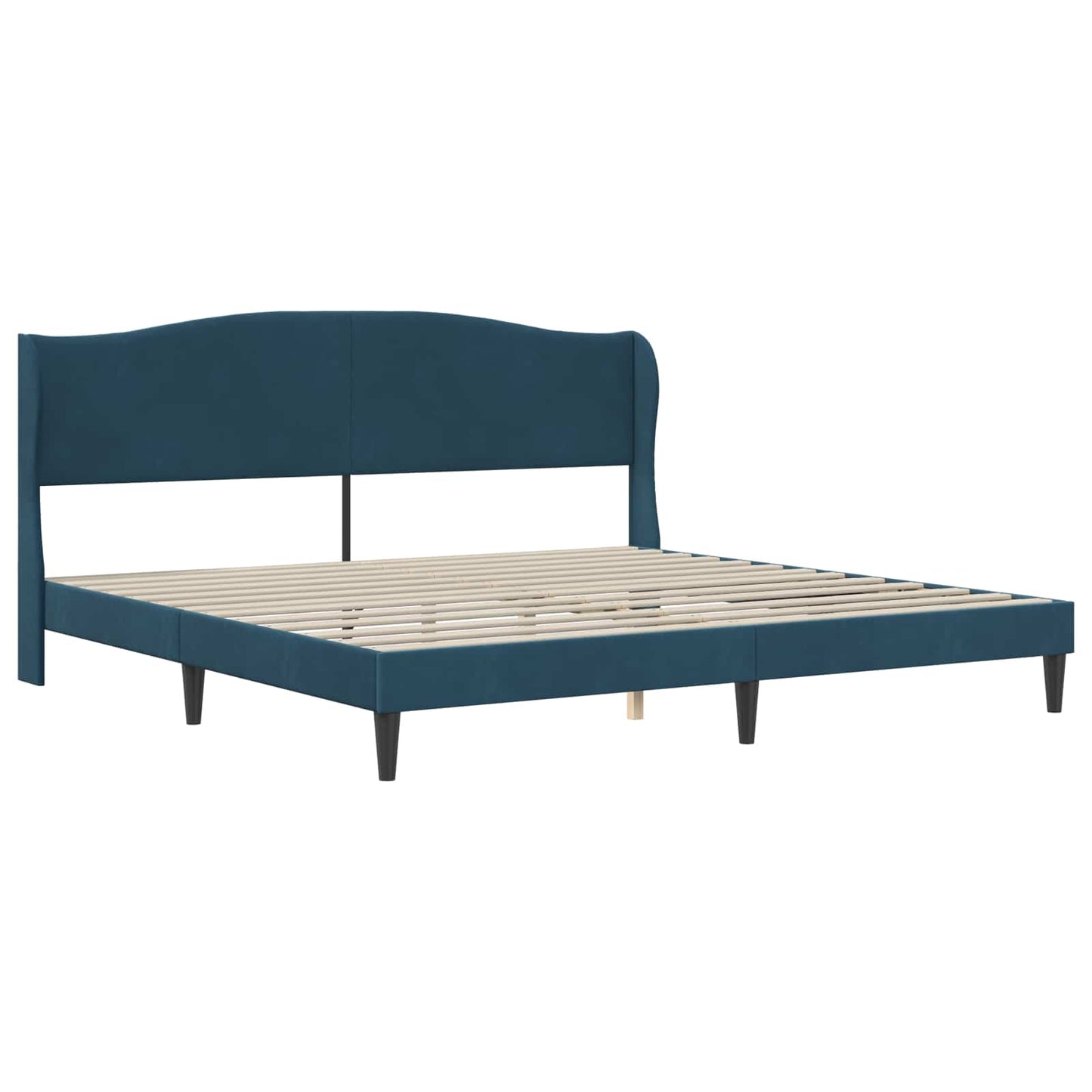 Struttura del letto con testiera Blu 180 x 200 cm Velluto | homemem39