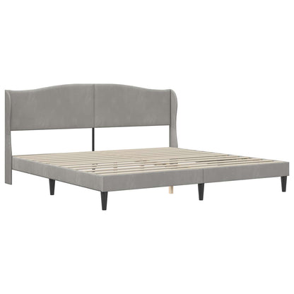 Struttura del letto Grigio Chiaro 200 x 200 cm Velluto | homemem39