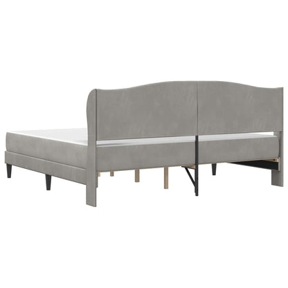 Struttura del letto Grigio Chiaro 200 x 200 cm Velluto | homemem39