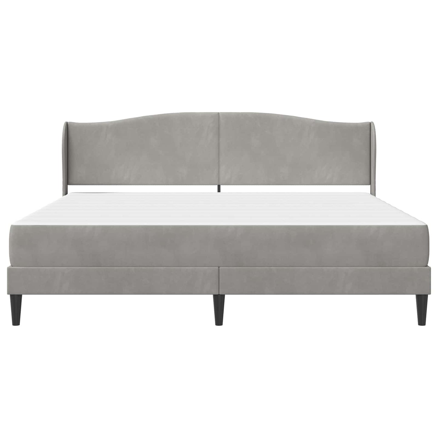 Struttura del letto Grigio Chiaro 200 x 200 cm Velluto | homemem39