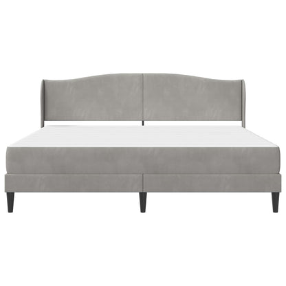 Struttura del letto Grigio Chiaro 200 x 200 cm Velluto | homemem39