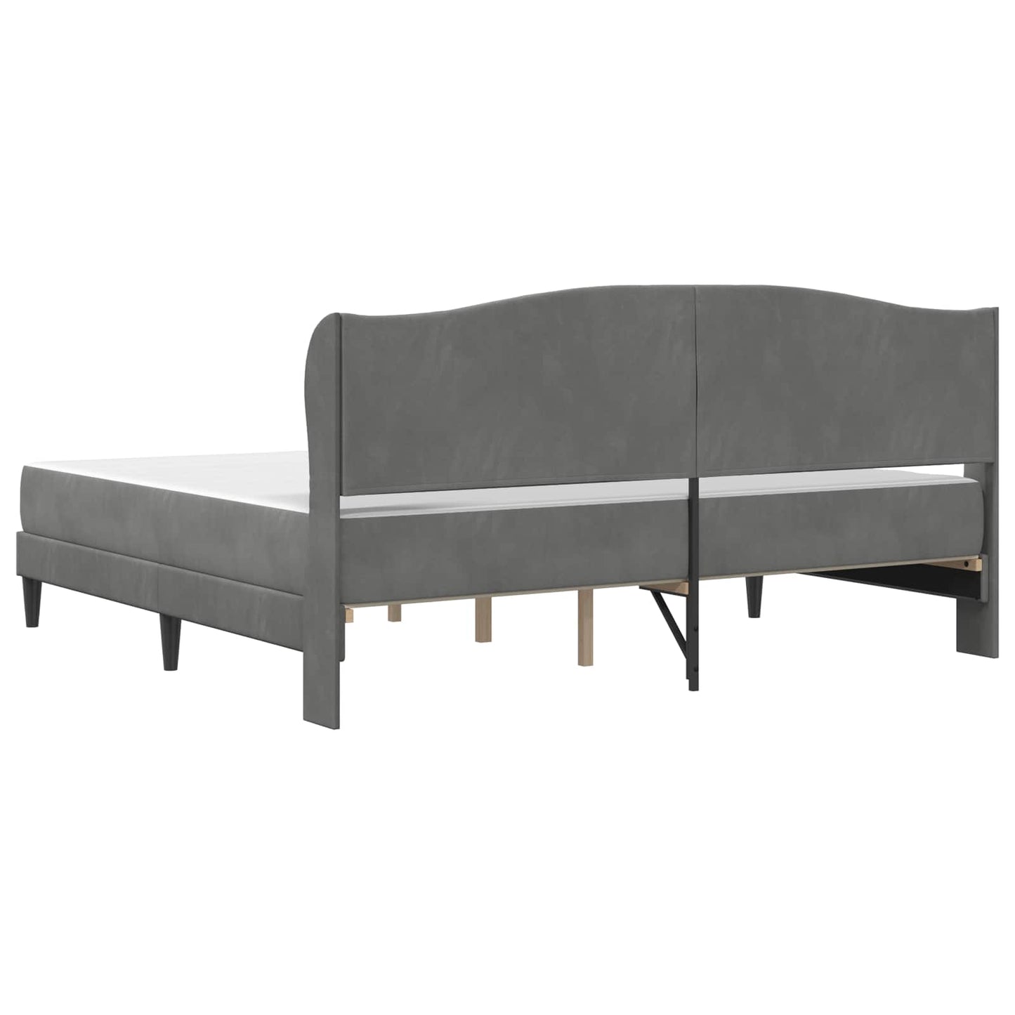 Struttura del letto Grigio Scuro 200 x 200 cm Velluto | homemem39