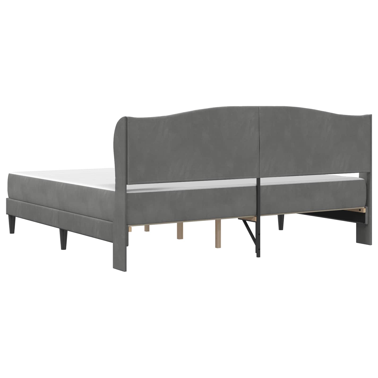 Struttura del letto Grigio Scuro 200 x 200 cm Velluto | homemem39