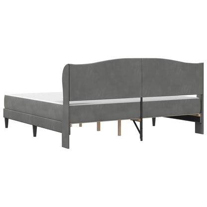 Struttura del letto Grigio Scuro 200 x 200 cm Velluto | homemem39