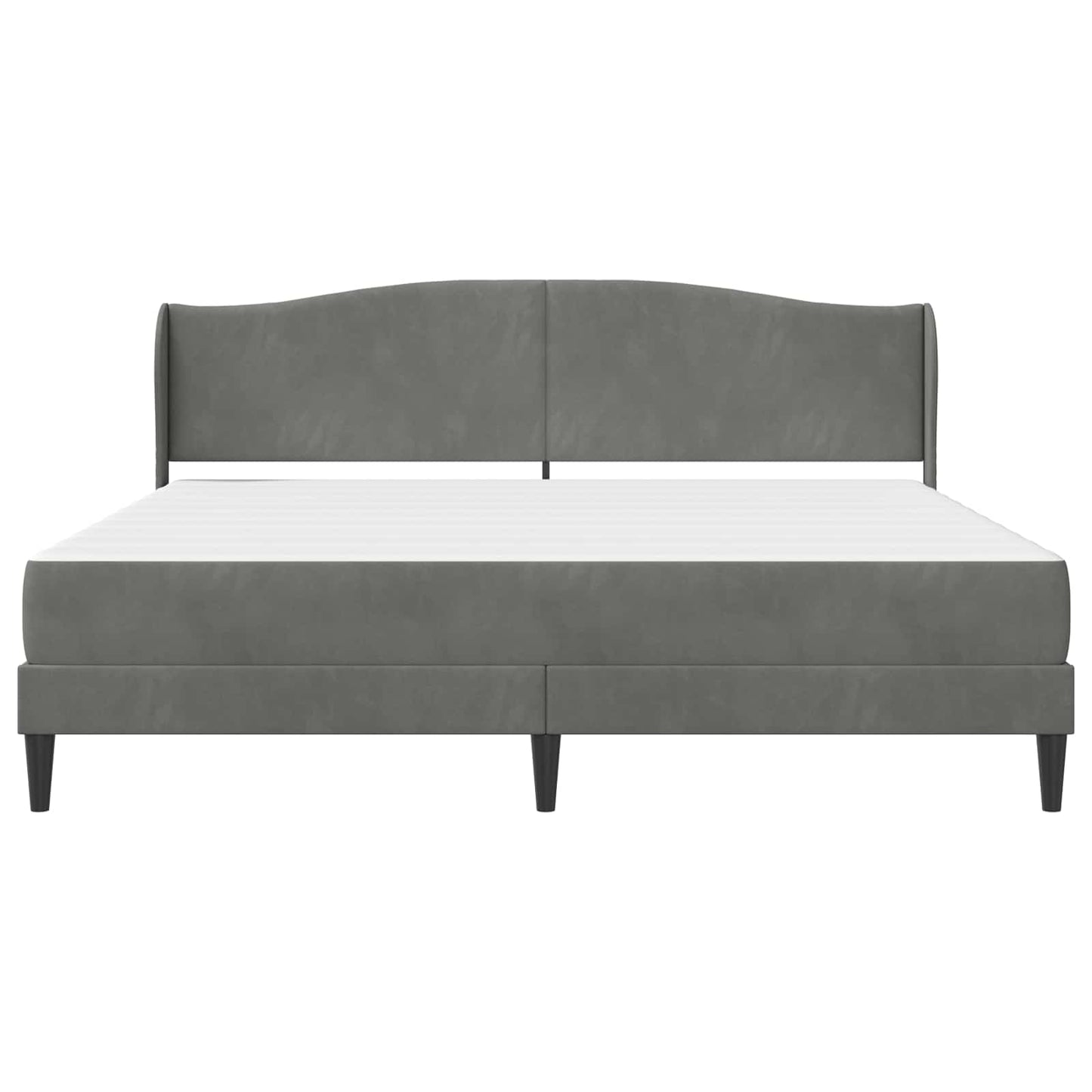Struttura del letto Grigio Scuro 200 x 200 cm Velluto | homemem39
