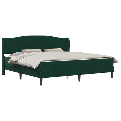 Struttura del letto Verde Scuro 200 x 200 cm Velluto | homemem39