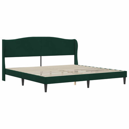 Struttura del letto Verde Scuro 200 x 200 cm Velluto | homemem39