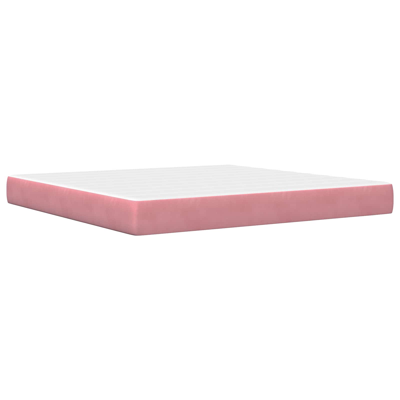 Struttura del letto con testiera Rosa 200 x 200 cm Velluto | homemem39