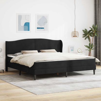 Struttura del letto con testiera Nero 200 x 200 cm Velluto | homemem39