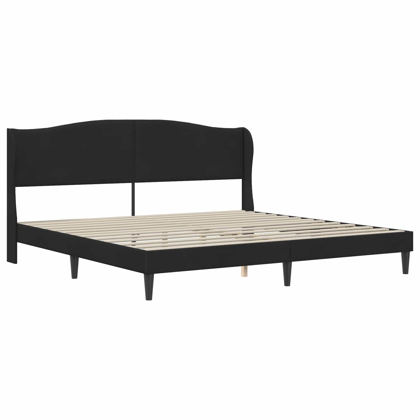 Struttura del letto con testiera Nero 200 x 200 cm Velluto | homemem39