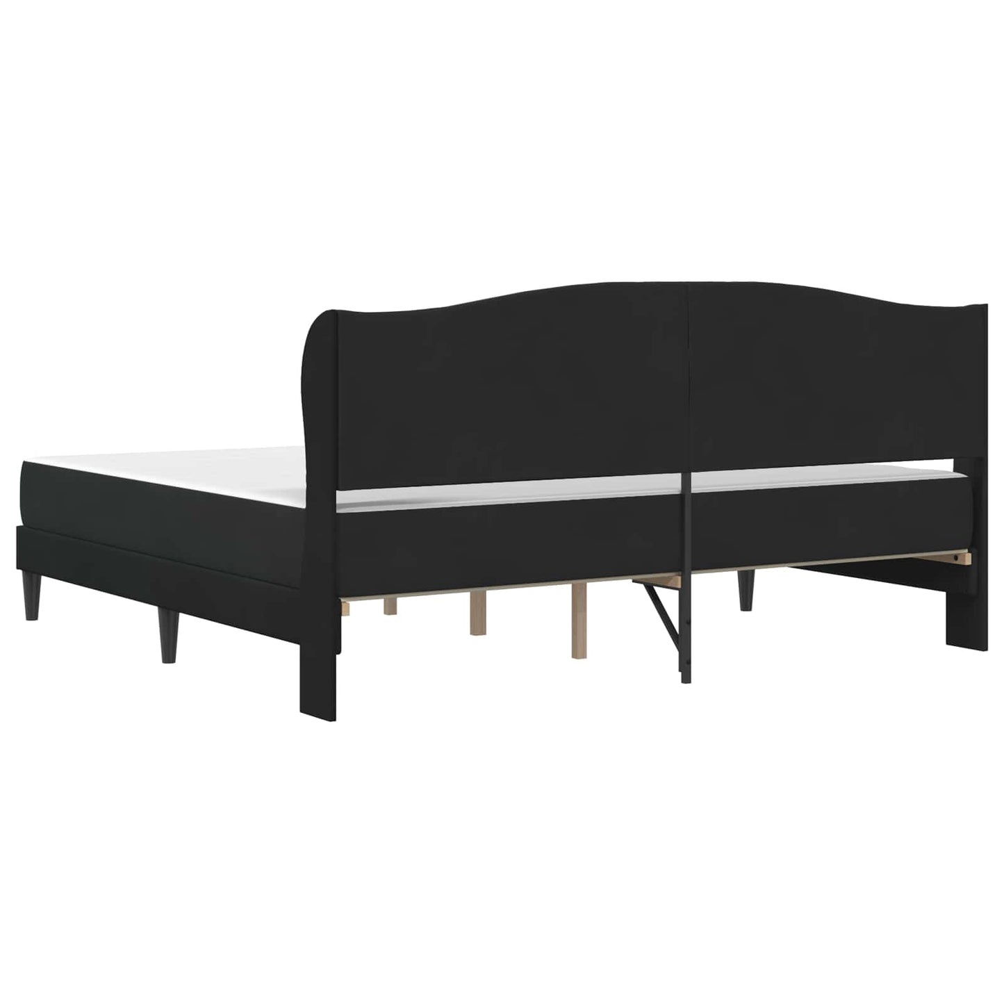 Struttura del letto con testiera Nero 200 x 200 cm Velluto | homemem39