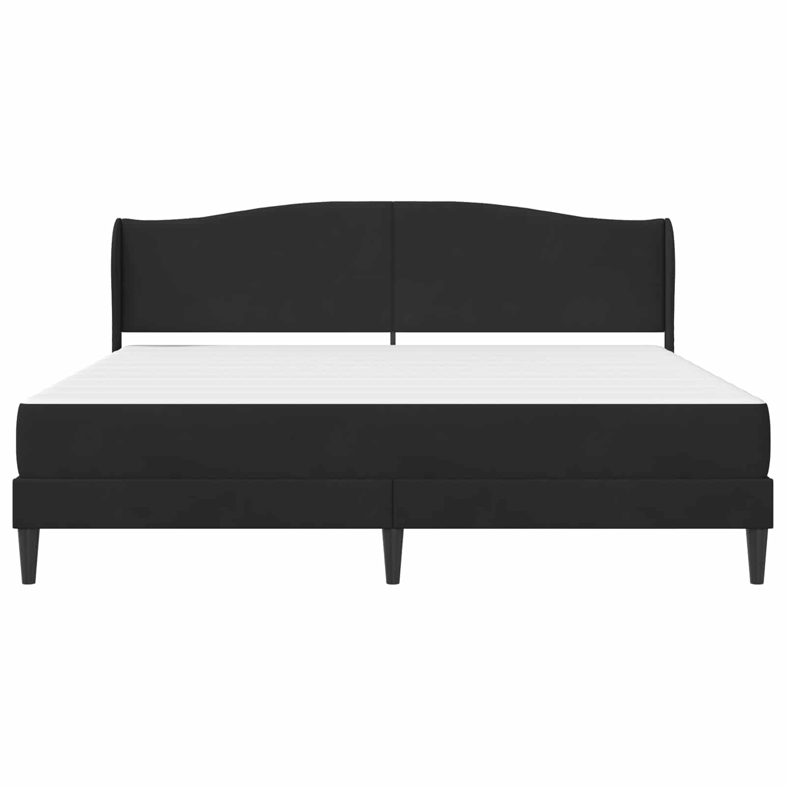 Struttura del letto con testiera Nero 200 x 200 cm Velluto | homemem39
